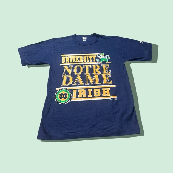 LOGO 7 Other - Vintage Men’s Logo 7 Inc Navy Blue University Of Notre Dame Irish Tee Shirt Med